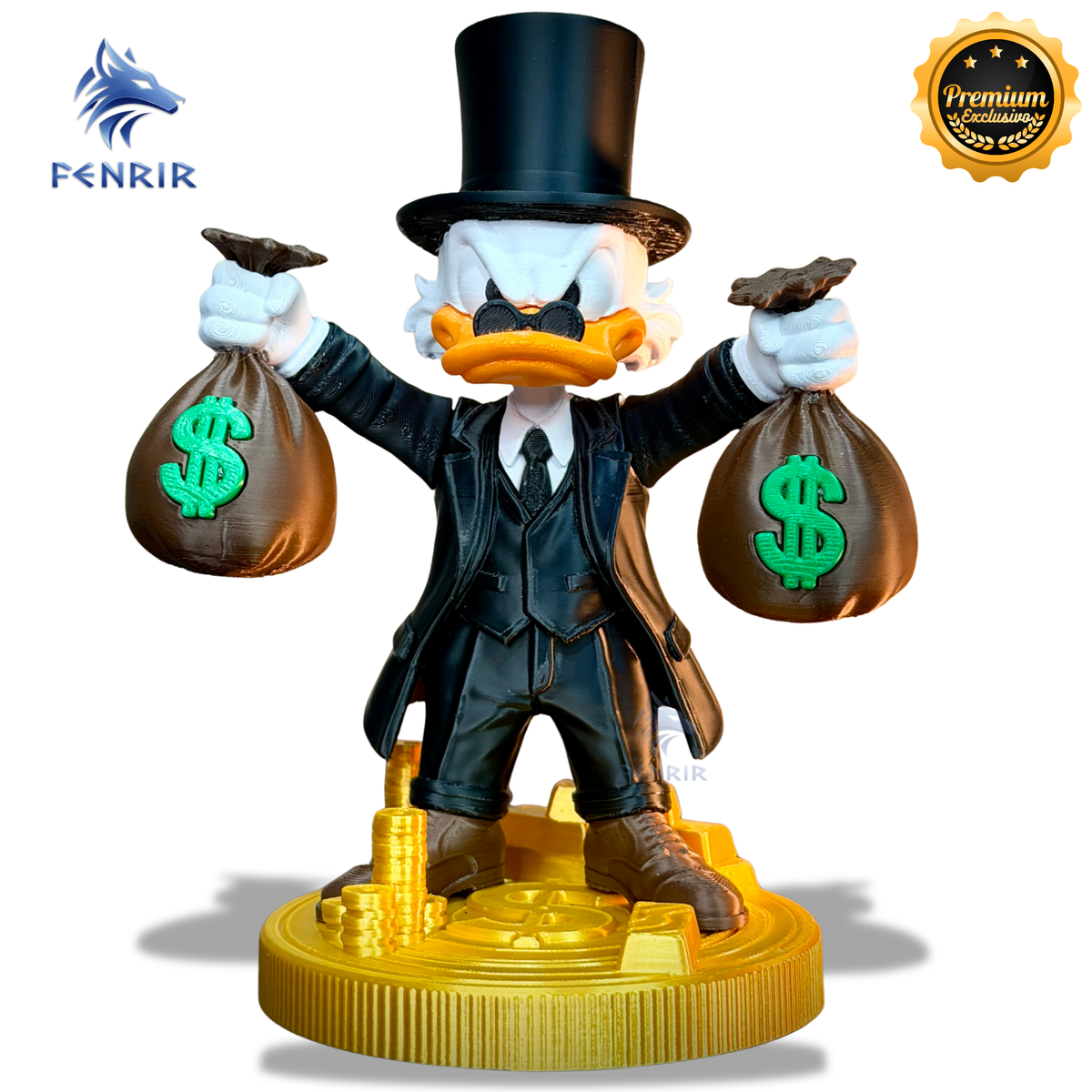 The Money Duck (Figure decorativa tio patinhas dinheiro) estilo Cartoon Montado a mão artesanal EXCLUSIVO FRETE GRÁTIS