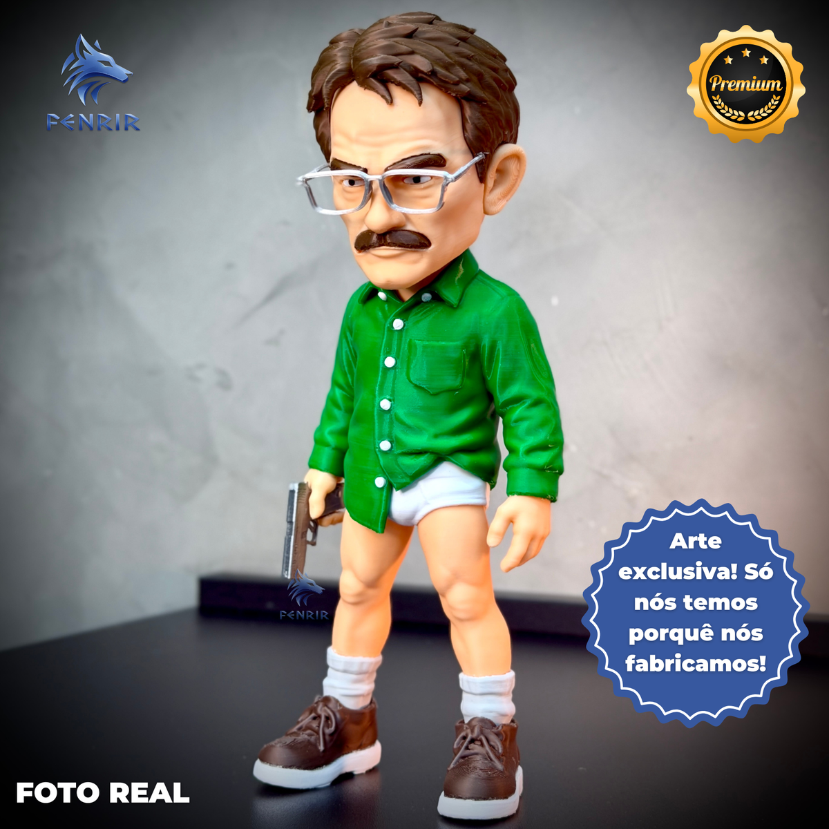 Walter White Episódio Piloto (Figure decorativa Cartoon Fã) estilo Cartoon Montado a mão artesanal EXCLUSIVO FRETE GRÁTIS