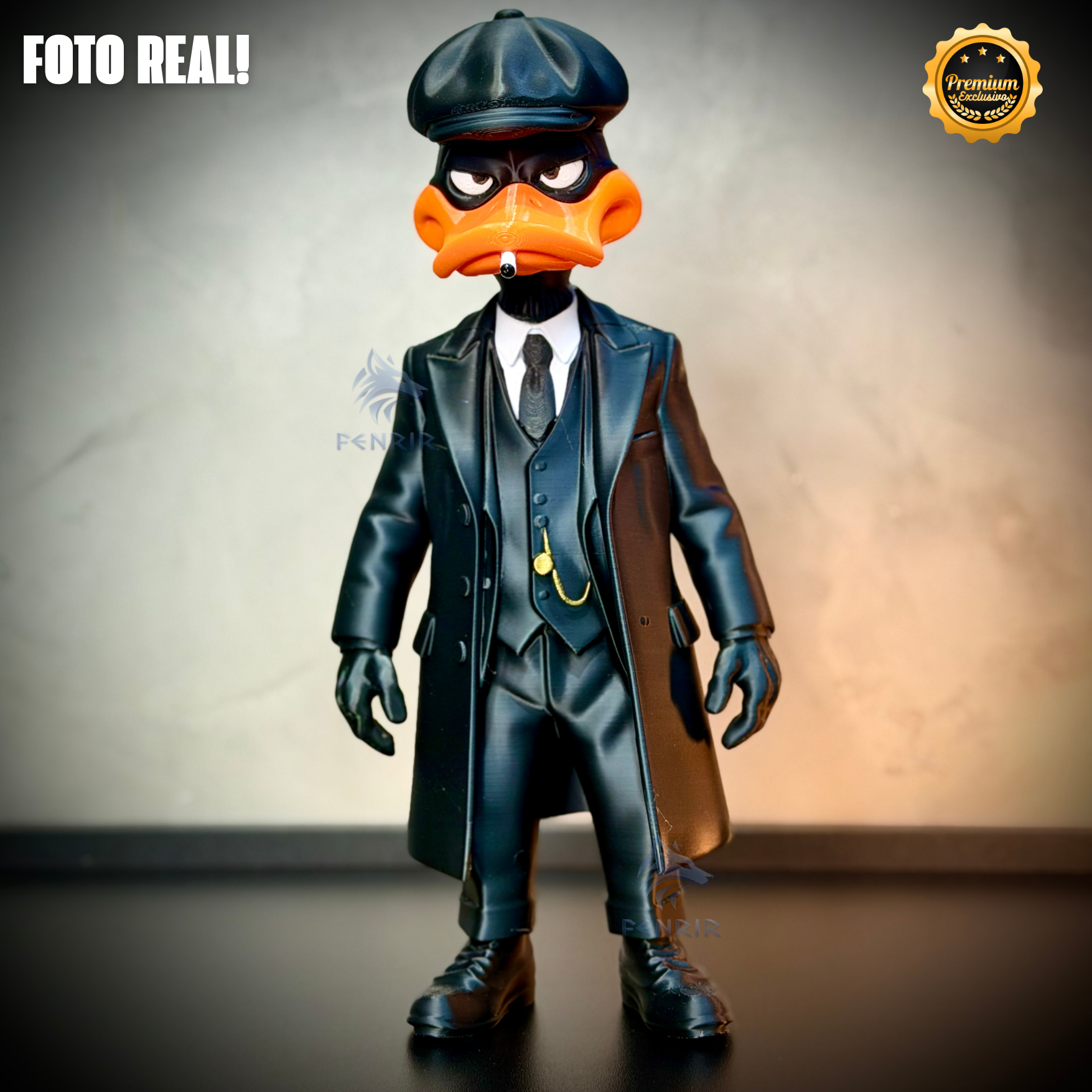 The Duck Shelby (Figure decorativa Patolino Peaky Blinders) estilo Cartoon Montado a mão artesanal EXCLUSIVO FRETE GRÁTIS
