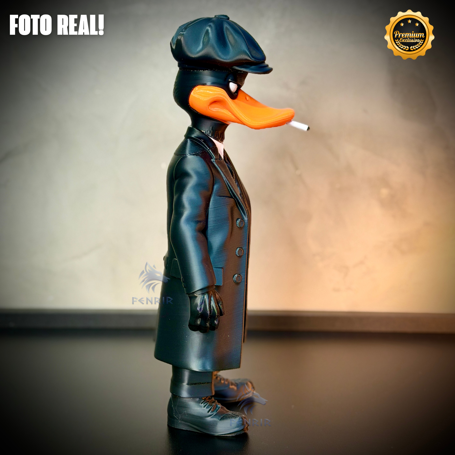 The Duck Shelby (Figure decorativa Patolino Peaky Blinders) estilo Cartoon Montado a mão artesanal EXCLUSIVO FRETE GRÁTIS