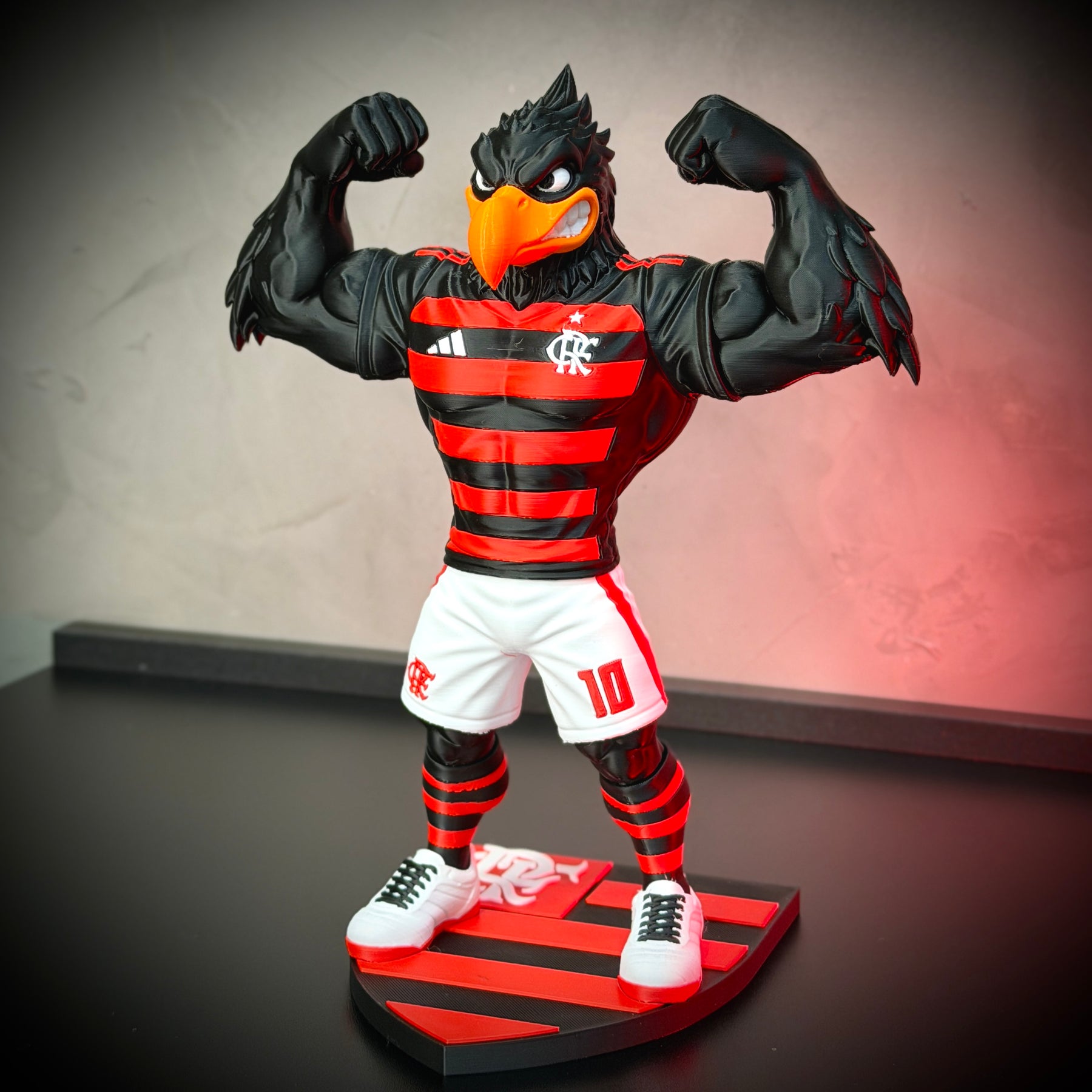 O Urubu do Flamengo Premium Mascote – Arte Decorativa Exclusiva Montado a mão Pronta Entrega EXCLUSIVO FRETE GRÁTIS