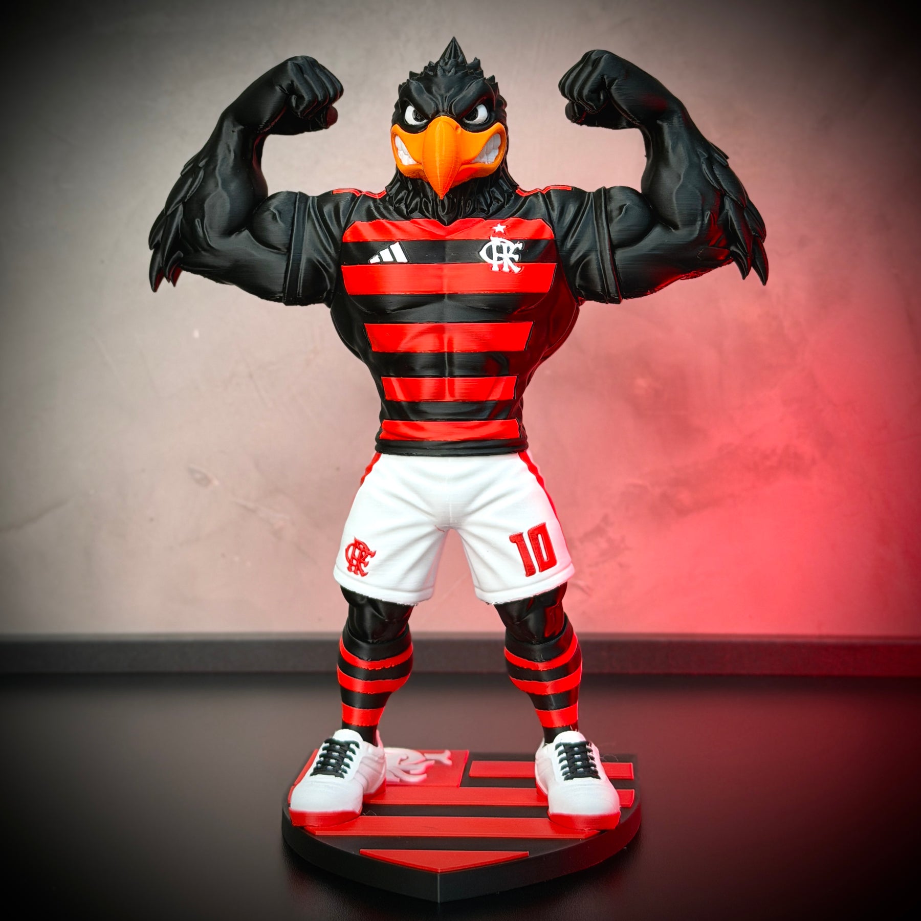 O Urubu do Flamengo Premium Mascote – Arte Decorativa Exclusiva Montado a mão Pronta Entrega EXCLUSIVO FRETE GRÁTIS