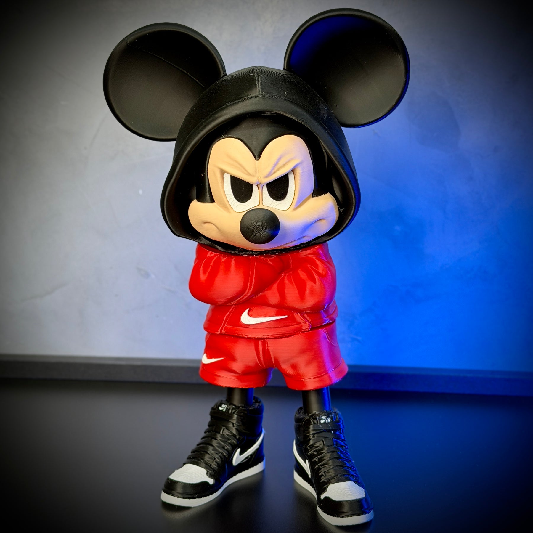 O Mickey Nervoso Urban Figura decorativa estilo Cartoon Montado a mão artesanal EXCLUSIVO FRETE GRÁTIS