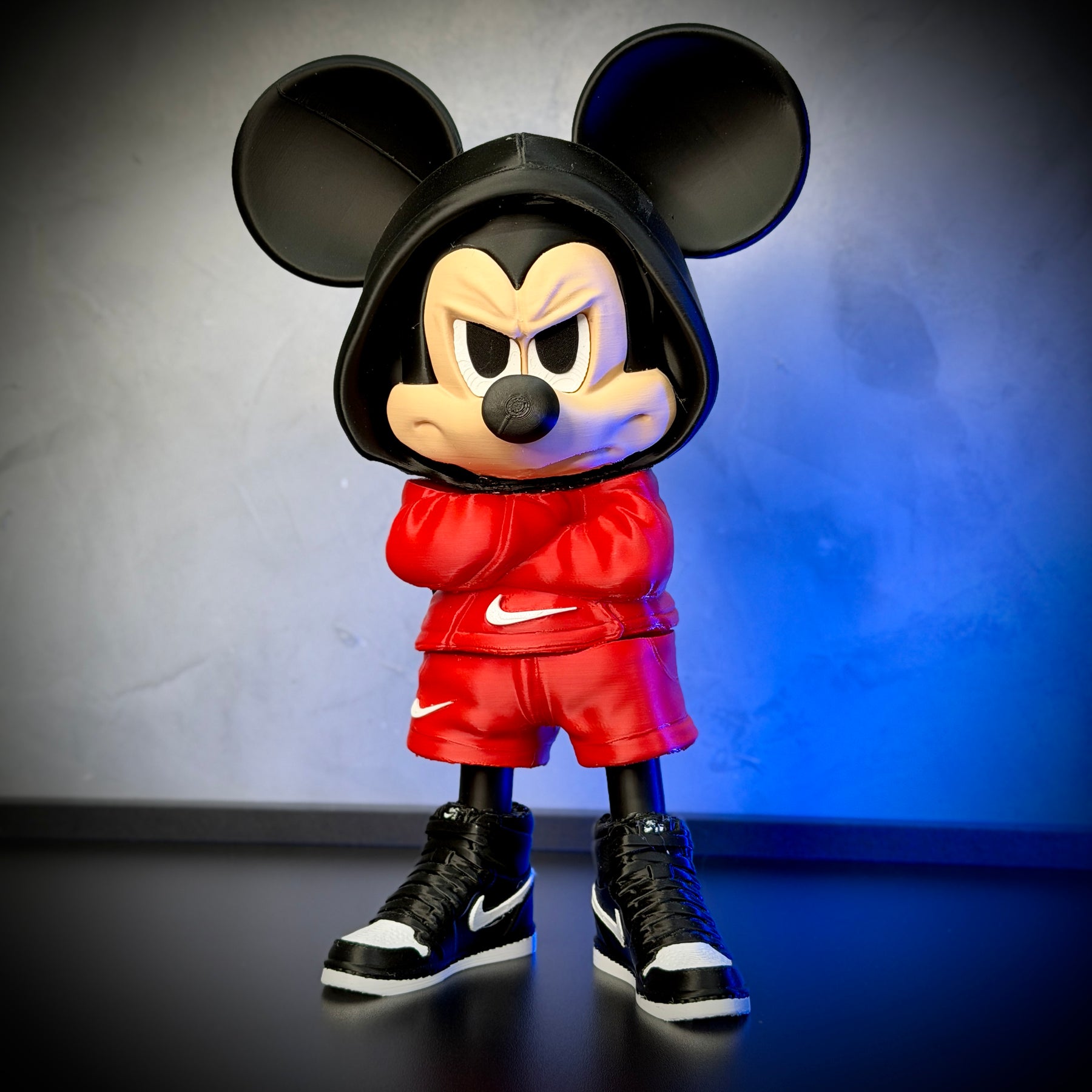 O Mickey Nervoso Urban Figura decorativa estilo Cartoon Montado a mão artesanal EXCLUSIVO FRETE GRÁTIS