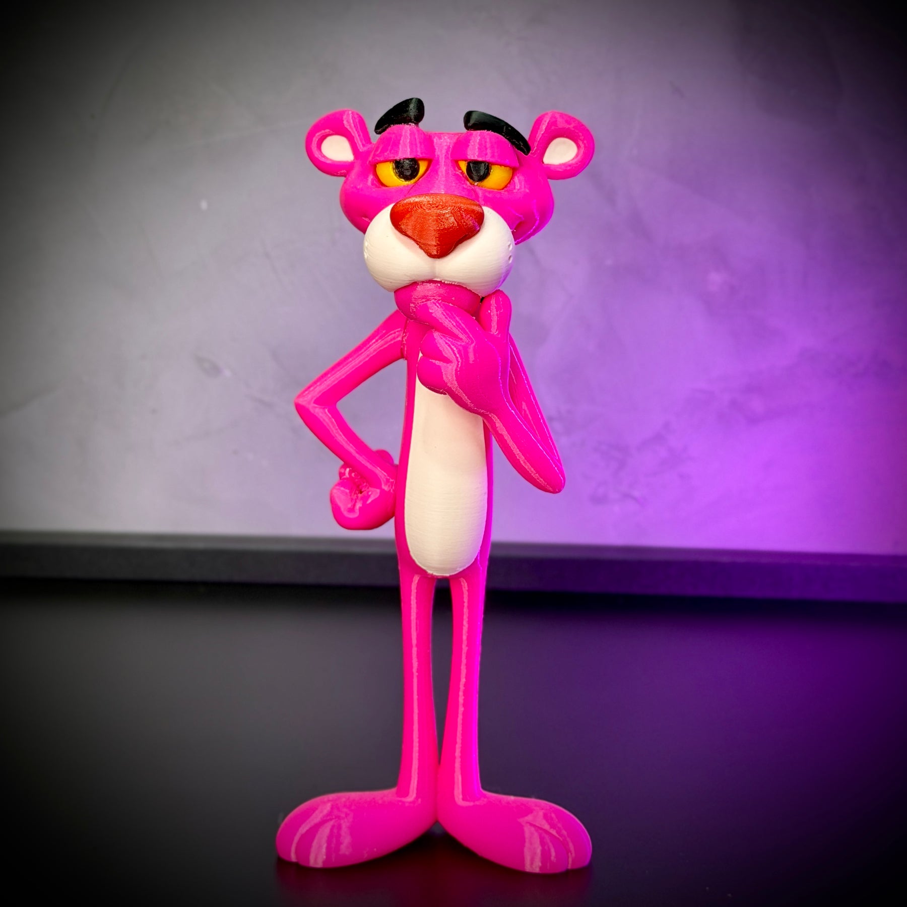 A pantera Cor de Rosa Figura decorativa estilo Cartoon Montado a mão artesanal EXCLUSIVO FRETE GRÁTIS