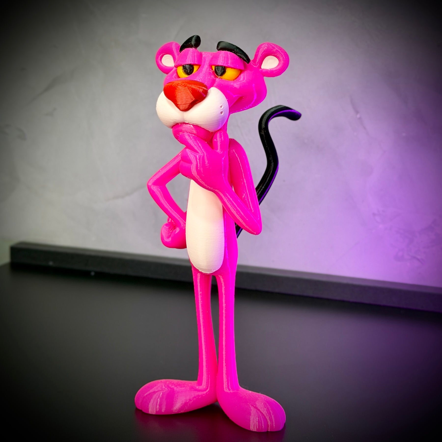 A pantera Cor de Rosa Figura decorativa estilo Cartoon Montado a mão artesanal EXCLUSIVO FRETE GRÁTIS