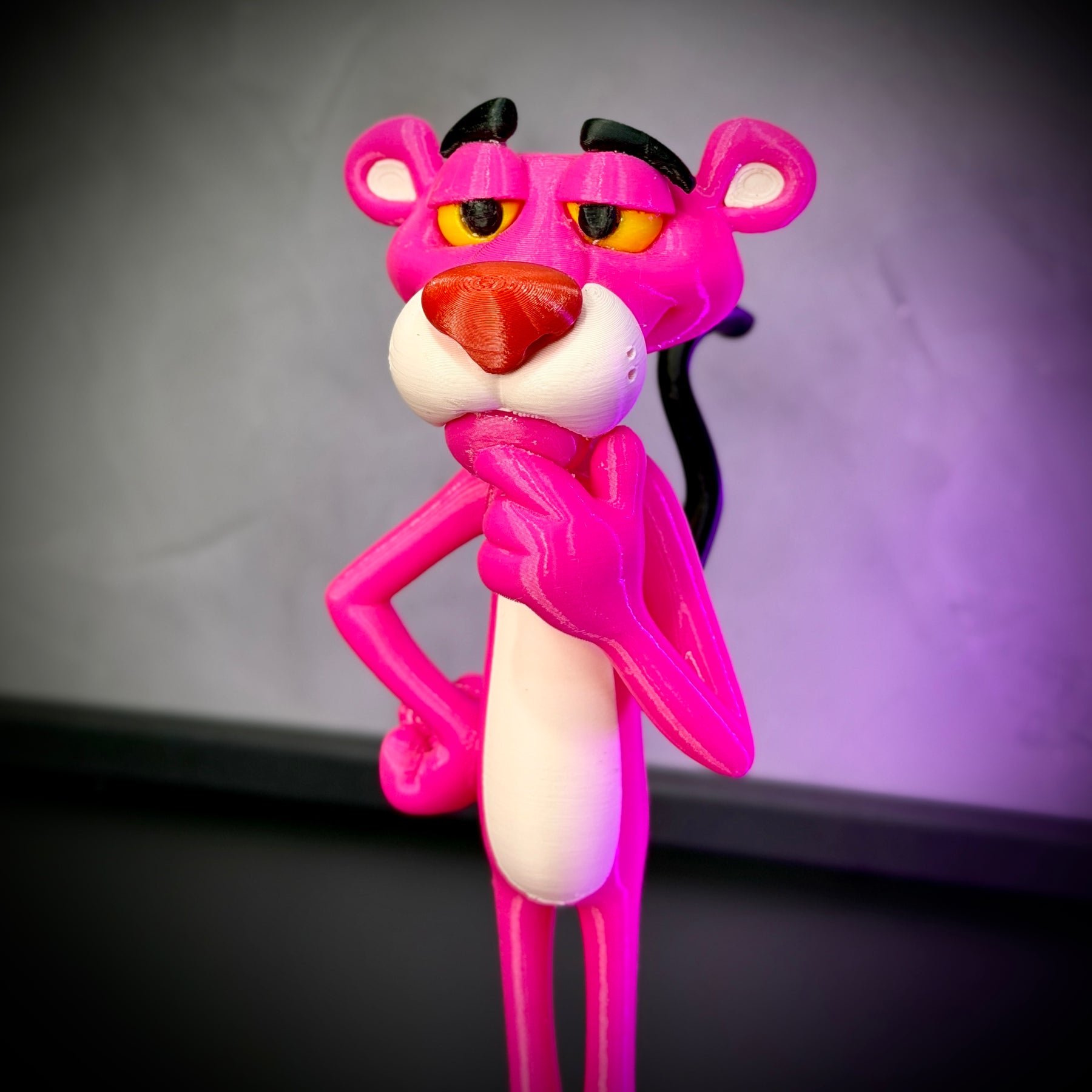 A pantera Cor de Rosa Figura decorativa estilo Cartoon Montado a mão artesanal EXCLUSIVO FRETE GRÁTIS