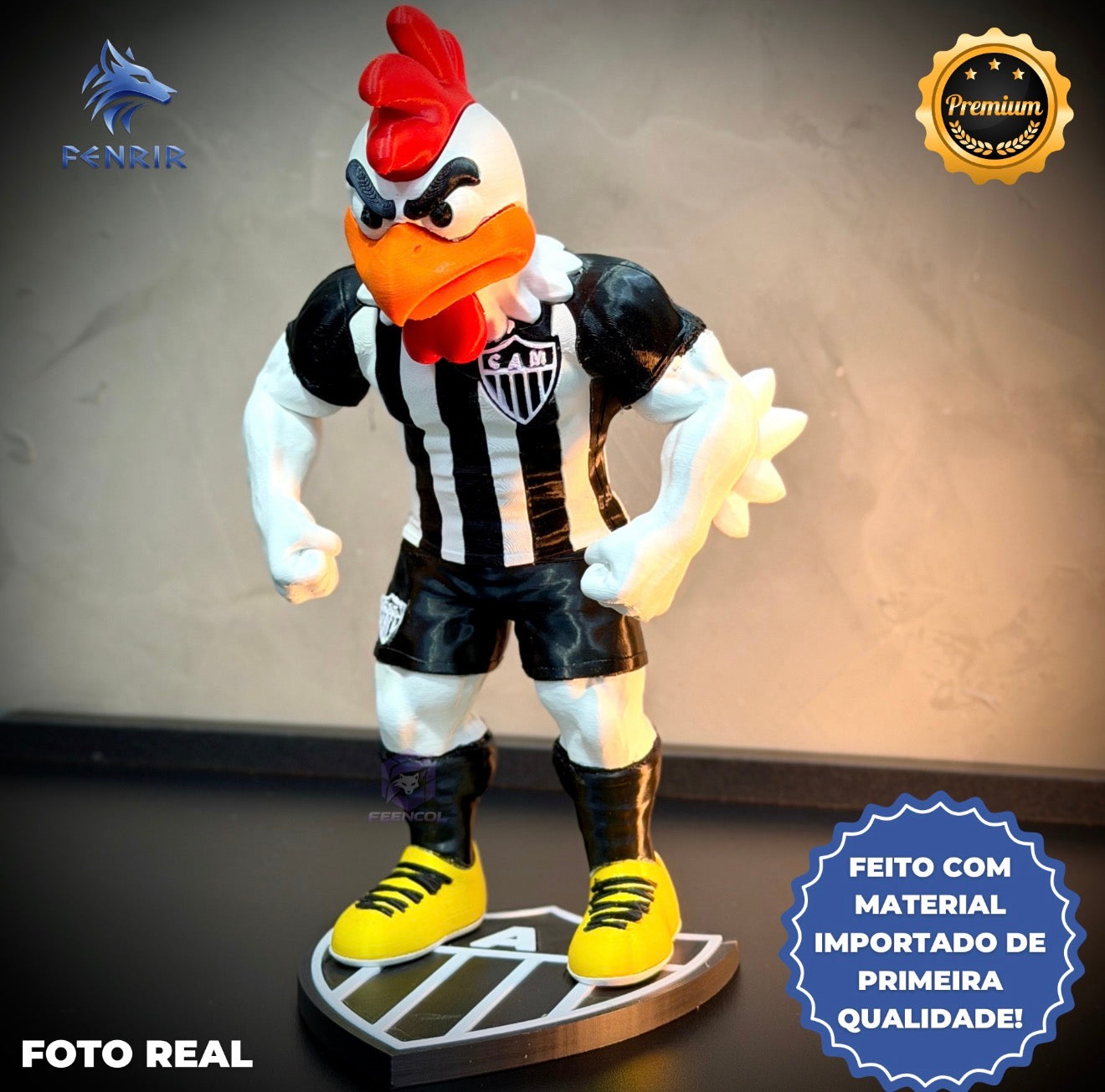 O Galo Doido Premium Mascote – Arte Decorativa Exclusiva Montado a mão Pronta Entrega EXCLUSIVO FRETE GRÁTIS