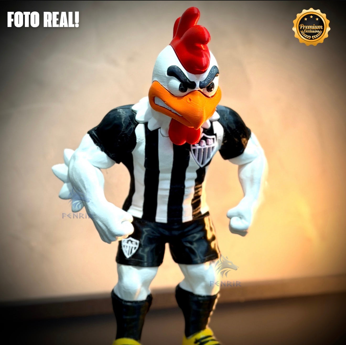 O Galo Doido Premium Mascote – Arte Decorativa Exclusiva Montado a mão Pronta Entrega EXCLUSIVO FRETE GRÁTIS