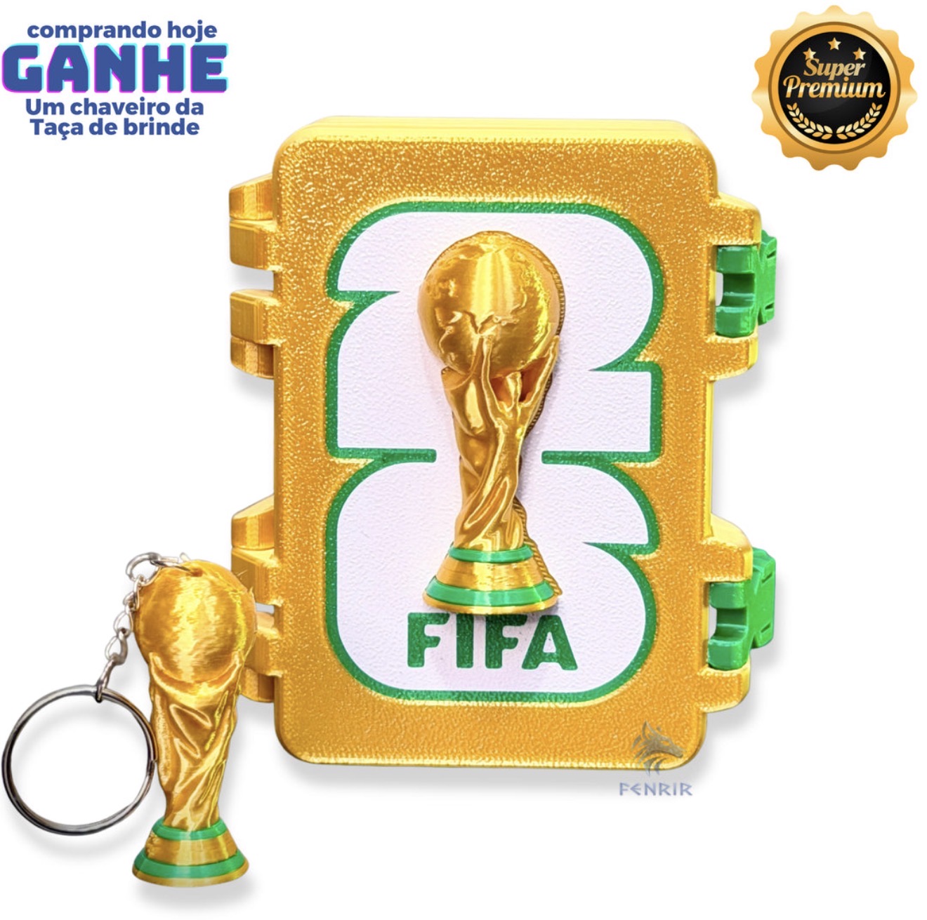 Caixa Premium para figurinhas da Copa do Mundo – Edição Gold Montado a mão Pronta Entrega EXCLUSIVO FRETE GRÁTIS