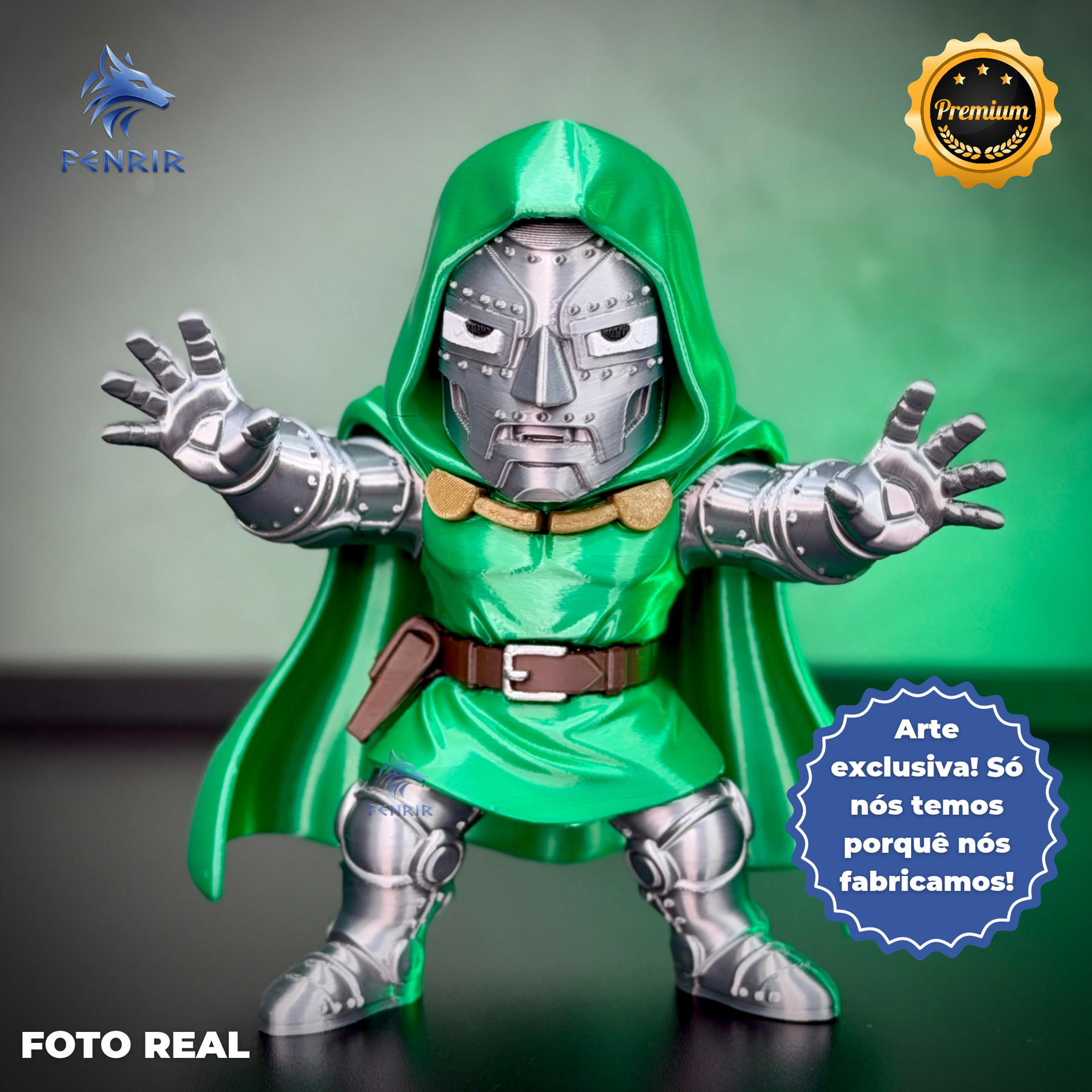 The Doctor Doom (Figure decorativa Doutor Destino) estilo Cartoon Fã Montado a mão artesanal EXCLUSIVO FRETE GRÁTIS