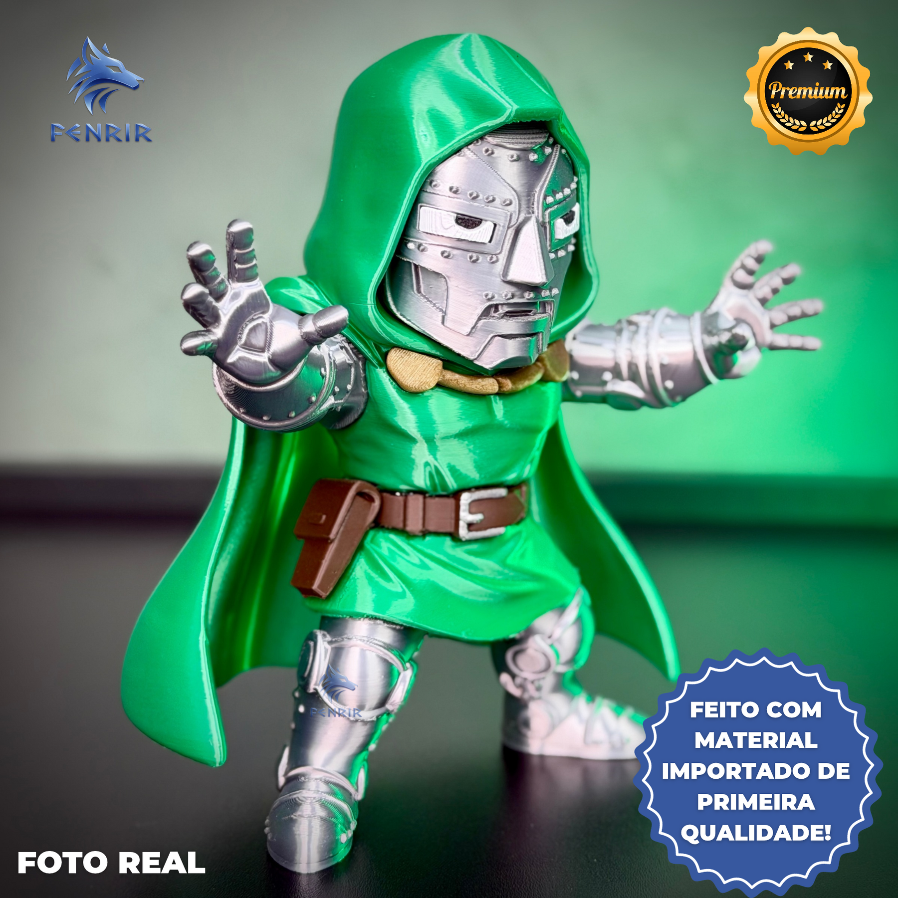 The Doctor Doom (Figure decorativa Doutor Destino) estilo Cartoon Fã Montado a mão artesanal EXCLUSIVO FRETE GRÁTIS