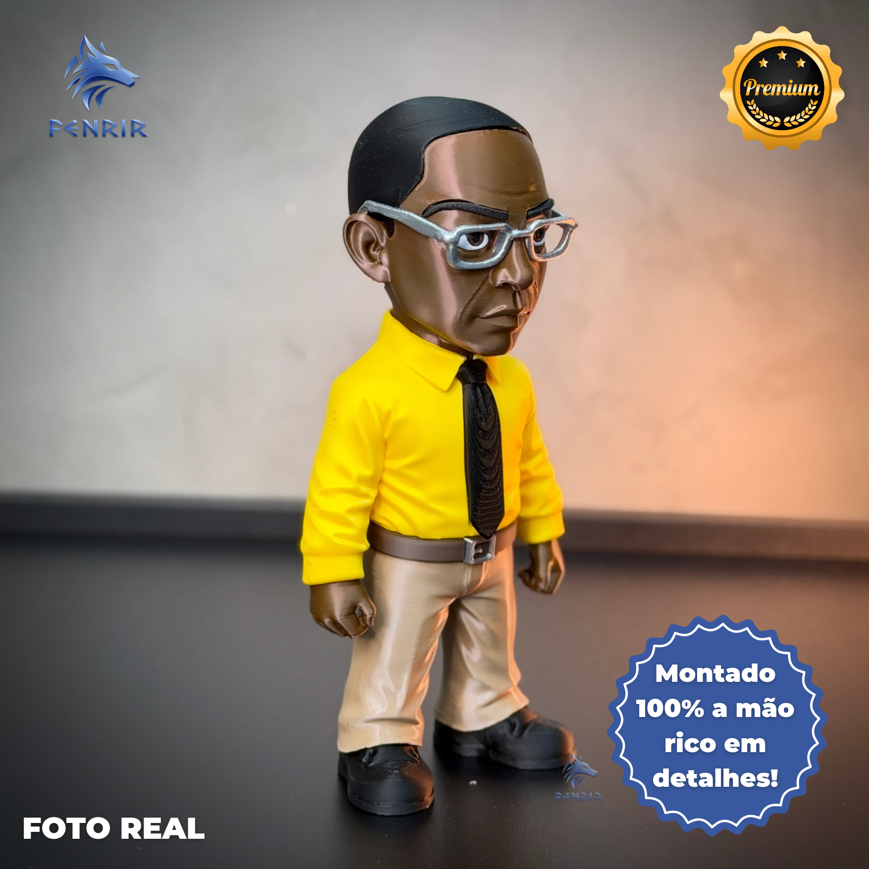 Gus Fring Breaking Bad (Figure decorativa Cartoon Fã) estilo Cartoon Montado a mão artesanal EXCLUSIVO FRETE GRÁTIS