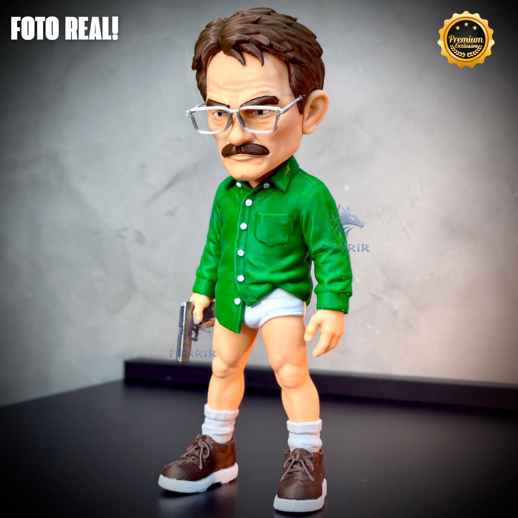Walter White Episódio Piloto (Figure decorativa Cartoon Fã) estilo Cartoon Montado a mão artesanal EXCLUSIVO FRETE GRÁTIS
