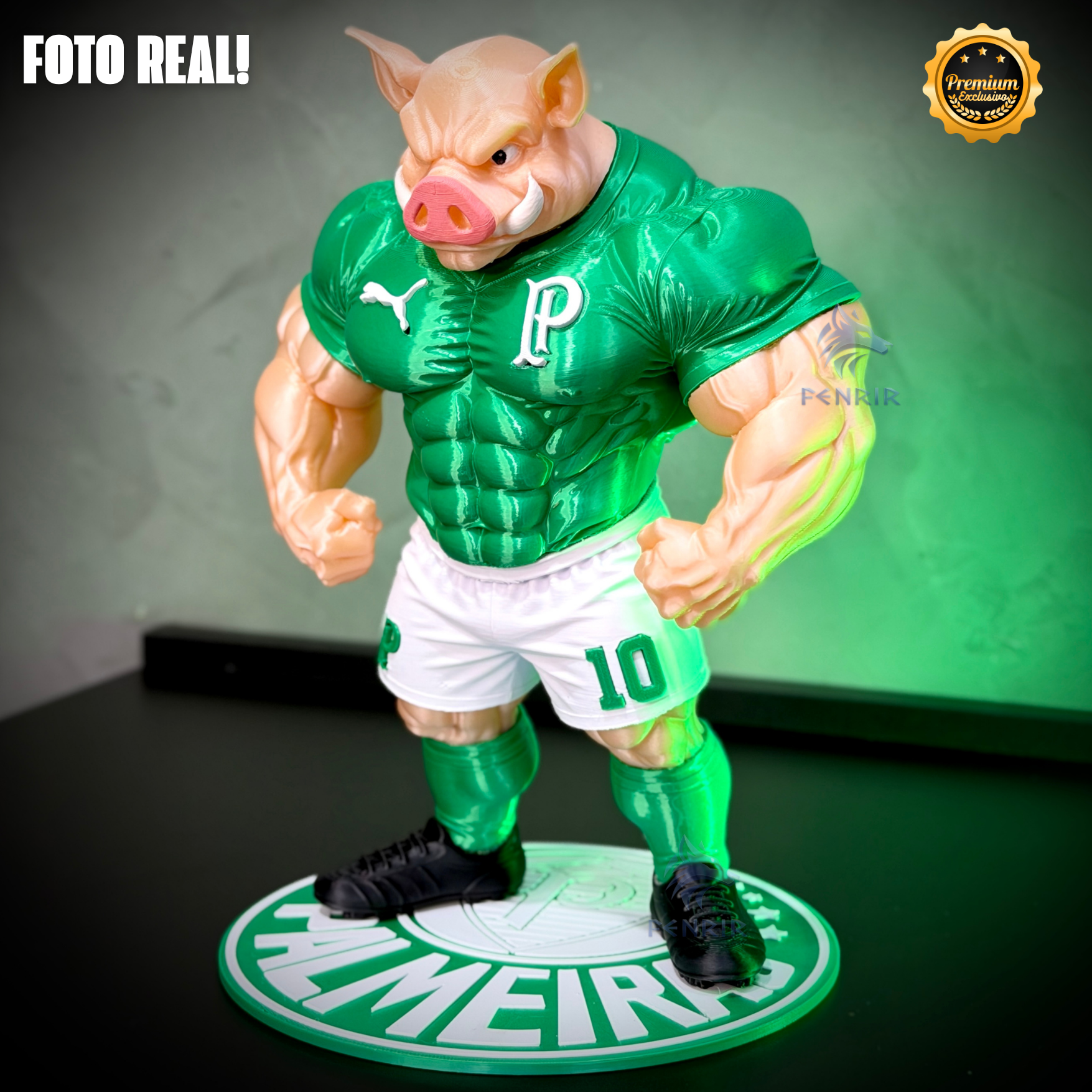 O Porcão do Palmeiras Premium Mascote – Arte Decorativa Exclusiva Montado a mão Pronta Entrega EXCLUSIVO FRETE GRÁTIS