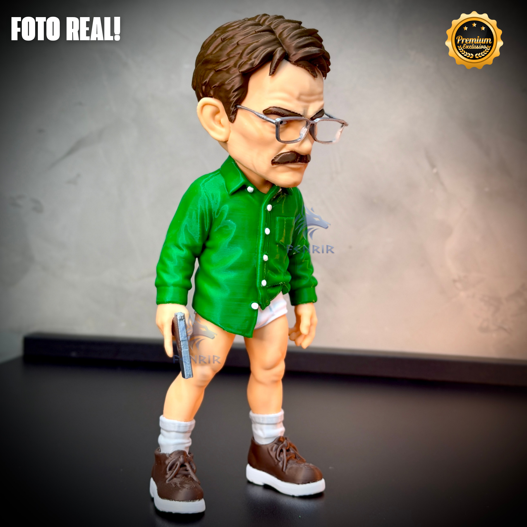Walter White Episódio Piloto (Figure decorativa Cartoon Fã) estilo Cartoon Montado a mão artesanal EXCLUSIVO FRETE GRÁTIS