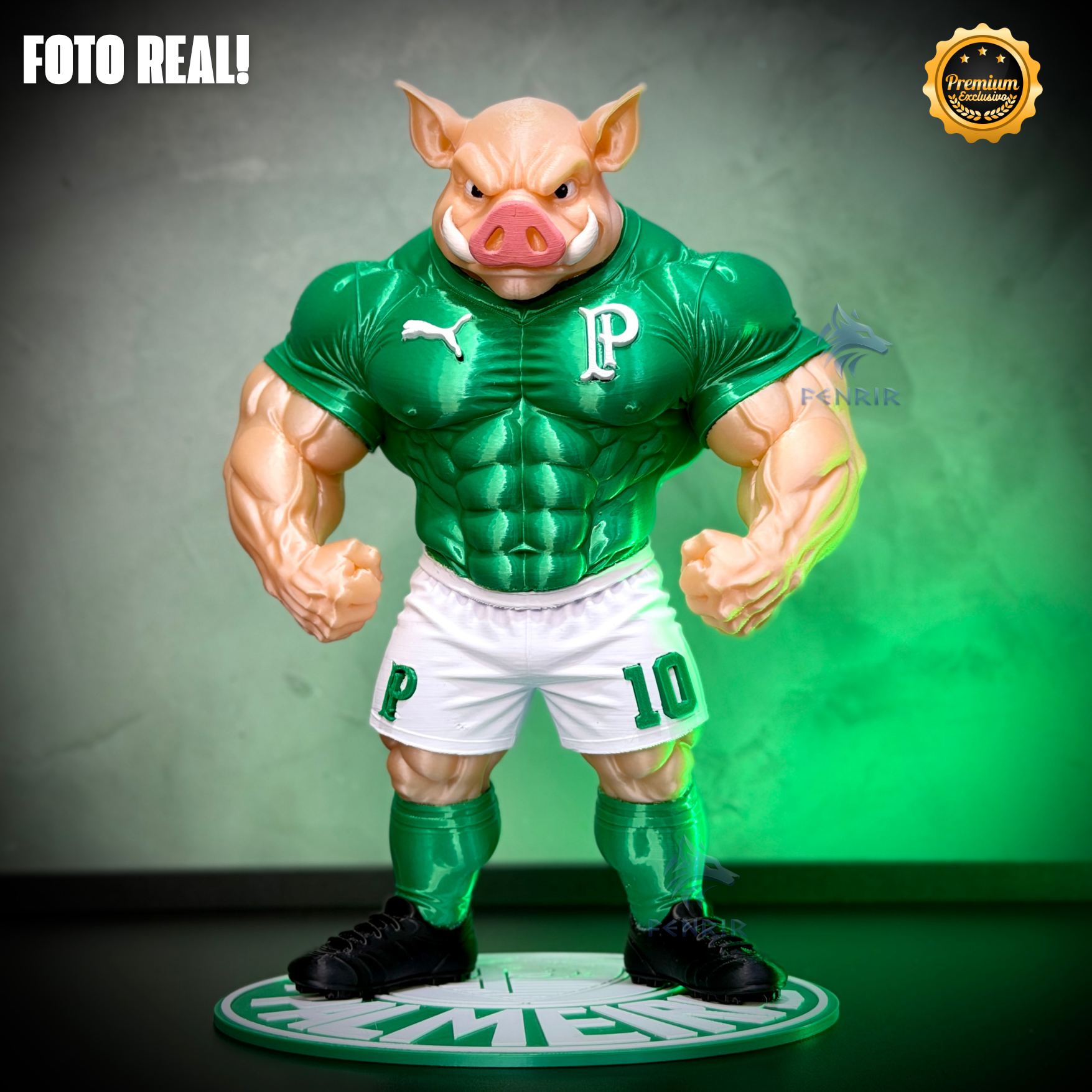 O Porcão do Palmeiras Premium Mascote – Arte Decorativa Exclusiva Montado a mão Pronta Entrega EXCLUSIVO FRETE GRÁTIS