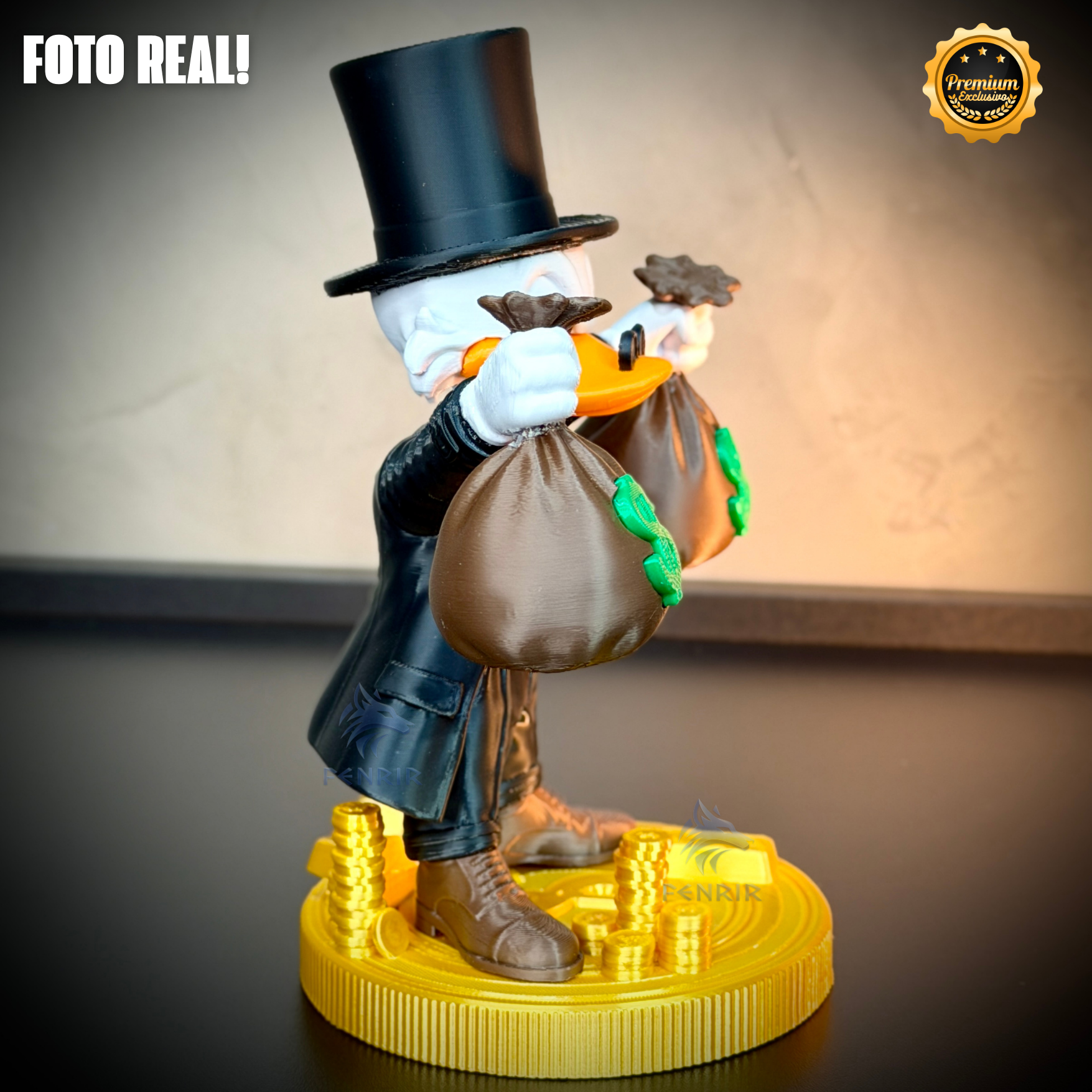 The Money Duck (Figure decorativa tio patinhas dinheiro) estilo Cartoon Montado a mão artesanal EXCLUSIVO FRETE GRÁTIS