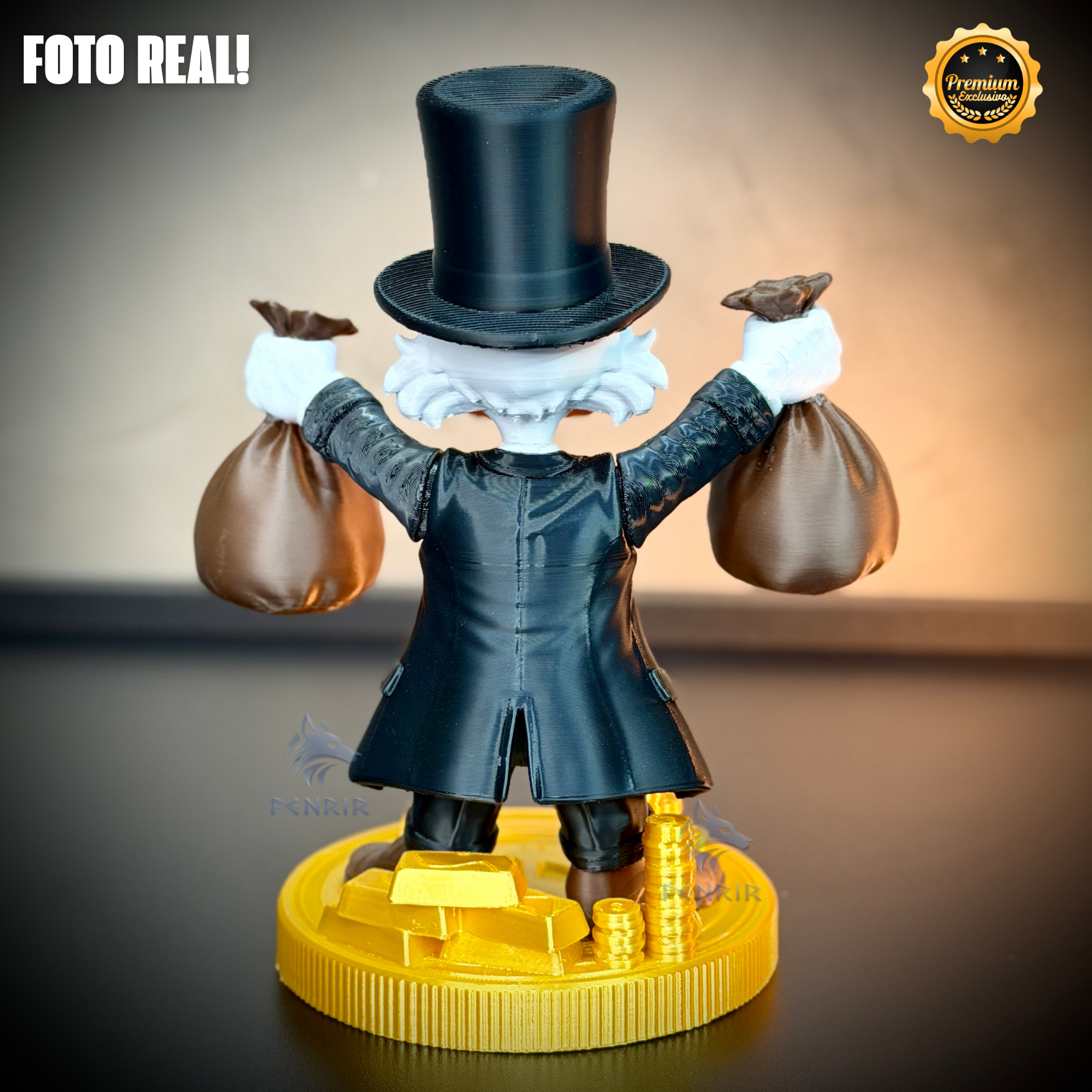 The Money Duck (Figure decorativa tio patinhas dinheiro) estilo Cartoon Montado a mão artesanal EXCLUSIVO FRETE GRÁTIS