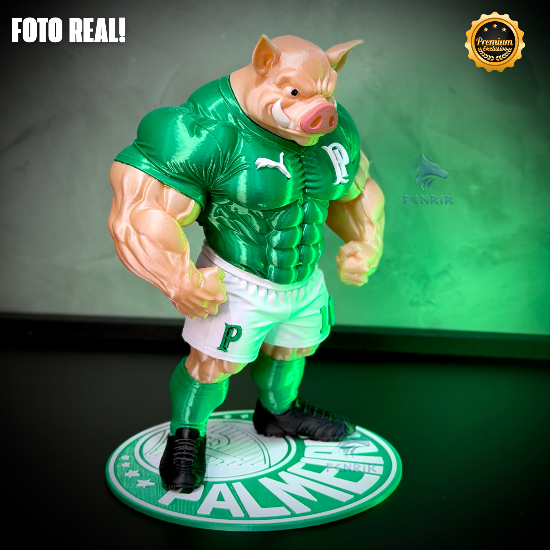 O Porcão do Palmeiras Premium Mascote – Arte Decorativa Exclusiva Montado a mão Pronta Entrega EXCLUSIVO FRETE GRÁTIS