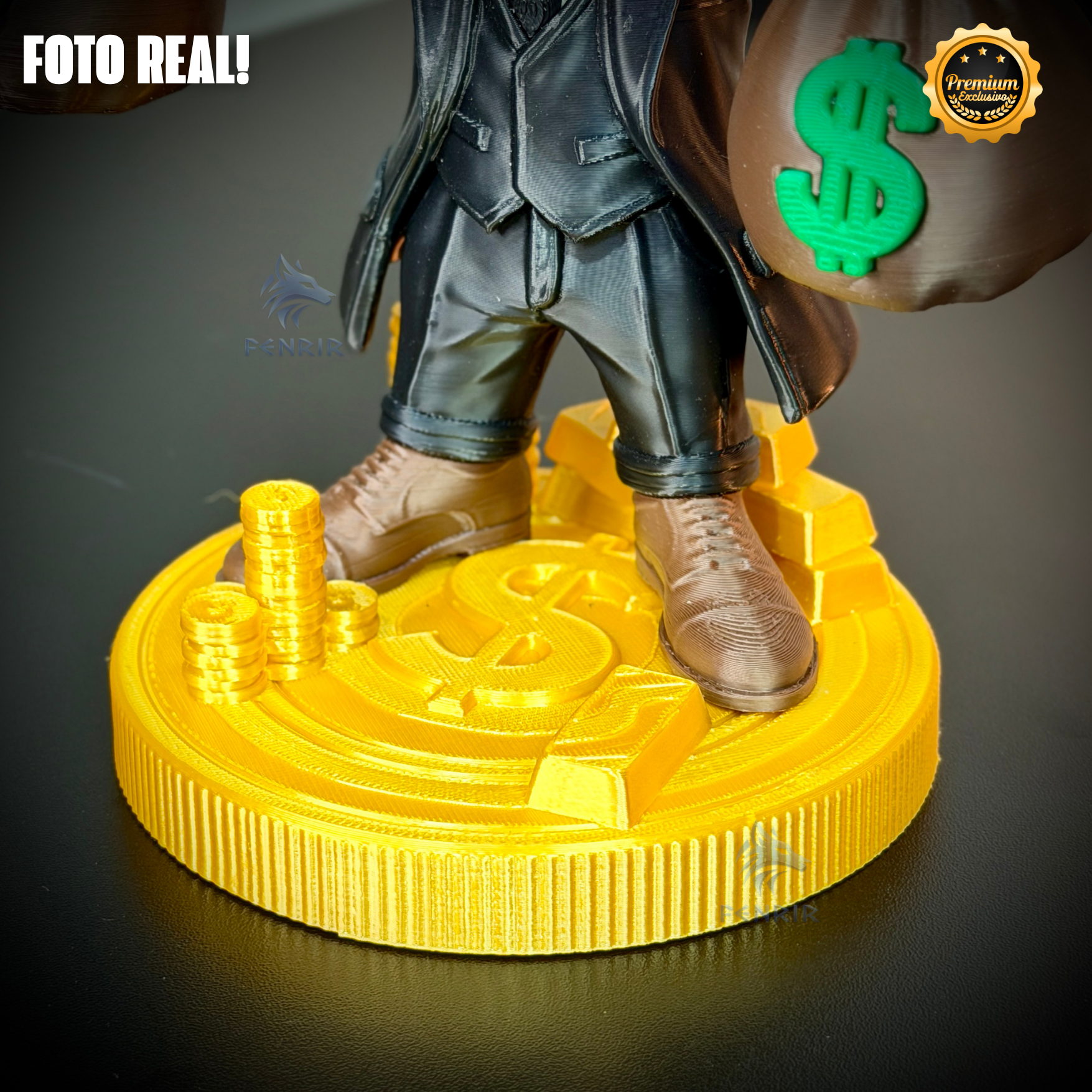 The Money Duck (Figure decorativa tio patinhas dinheiro) estilo Cartoon Montado a mão artesanal EXCLUSIVO FRETE GRÁTIS