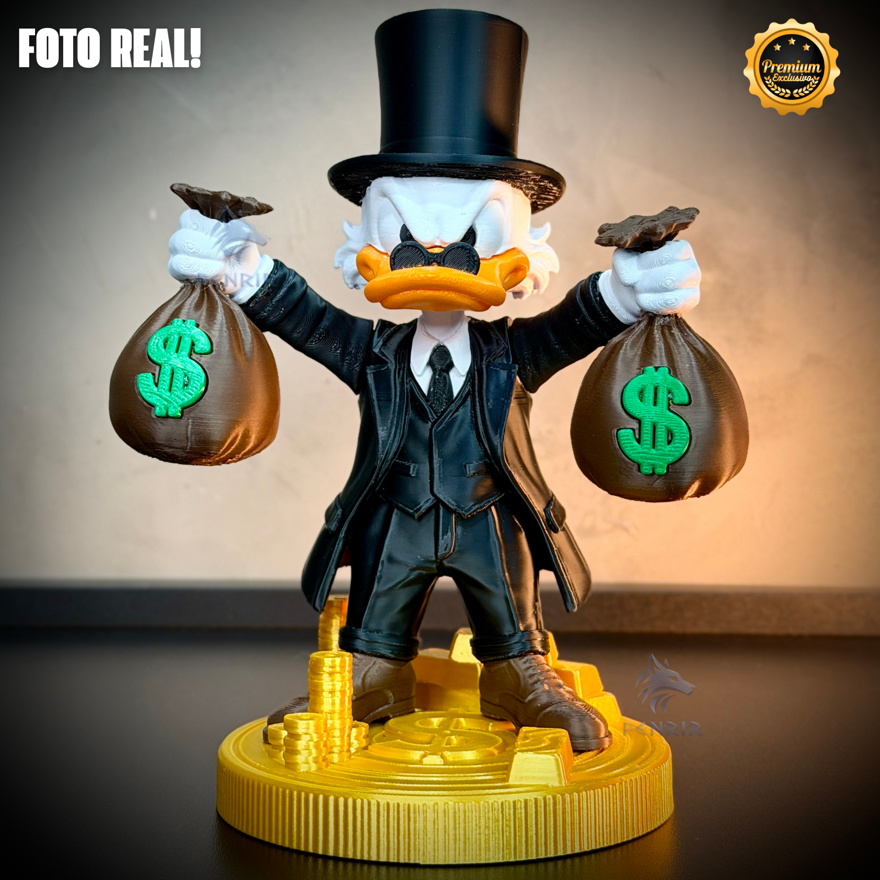 The Money Duck (Figure decorativa tio patinhas dinheiro) estilo Cartoon Montado a mão artesanal EXCLUSIVO FRETE GRÁTIS