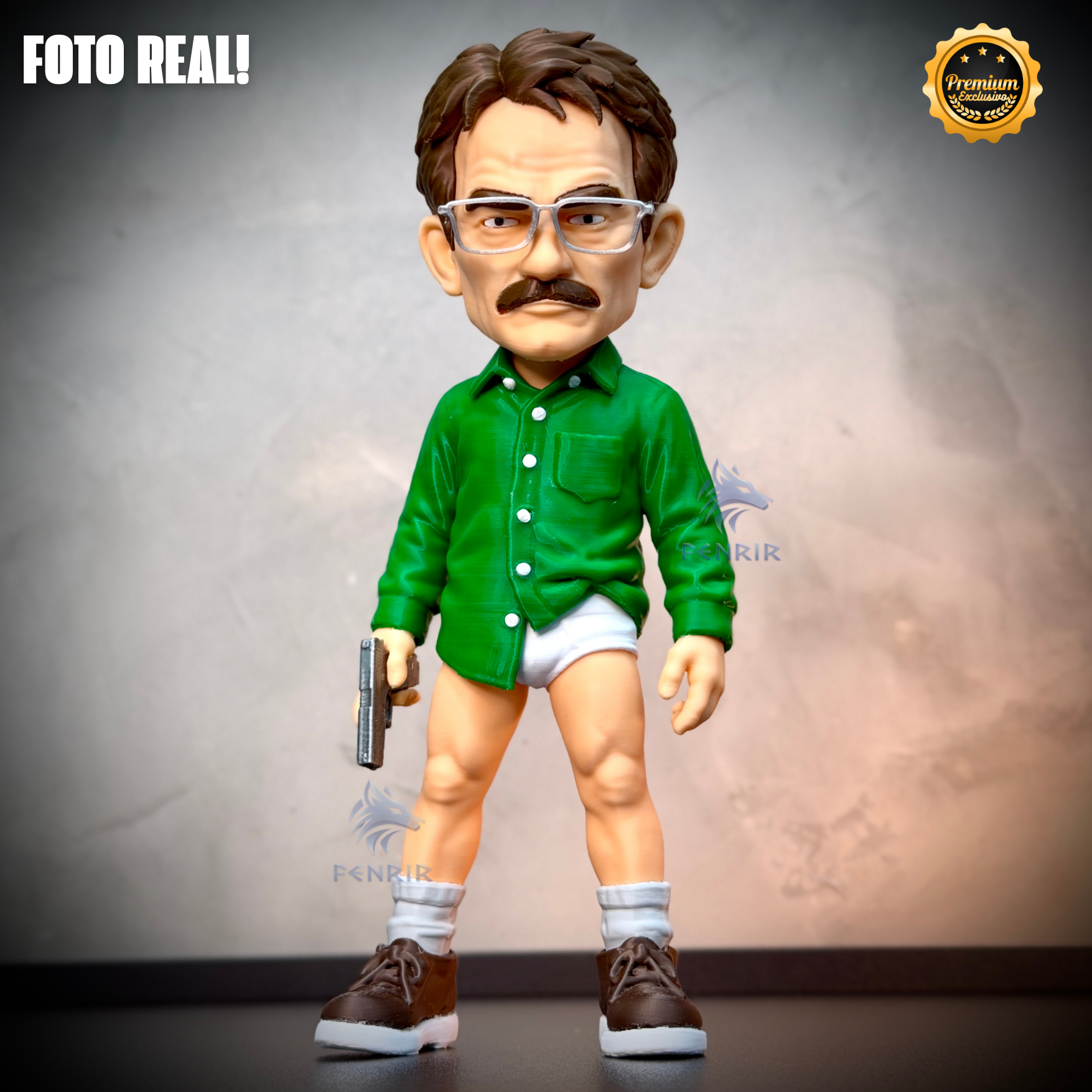 Walter White Episódio Piloto (Figure decorativa Cartoon Fã) estilo Cartoon Montado a mão artesanal EXCLUSIVO FRETE GRÁTIS