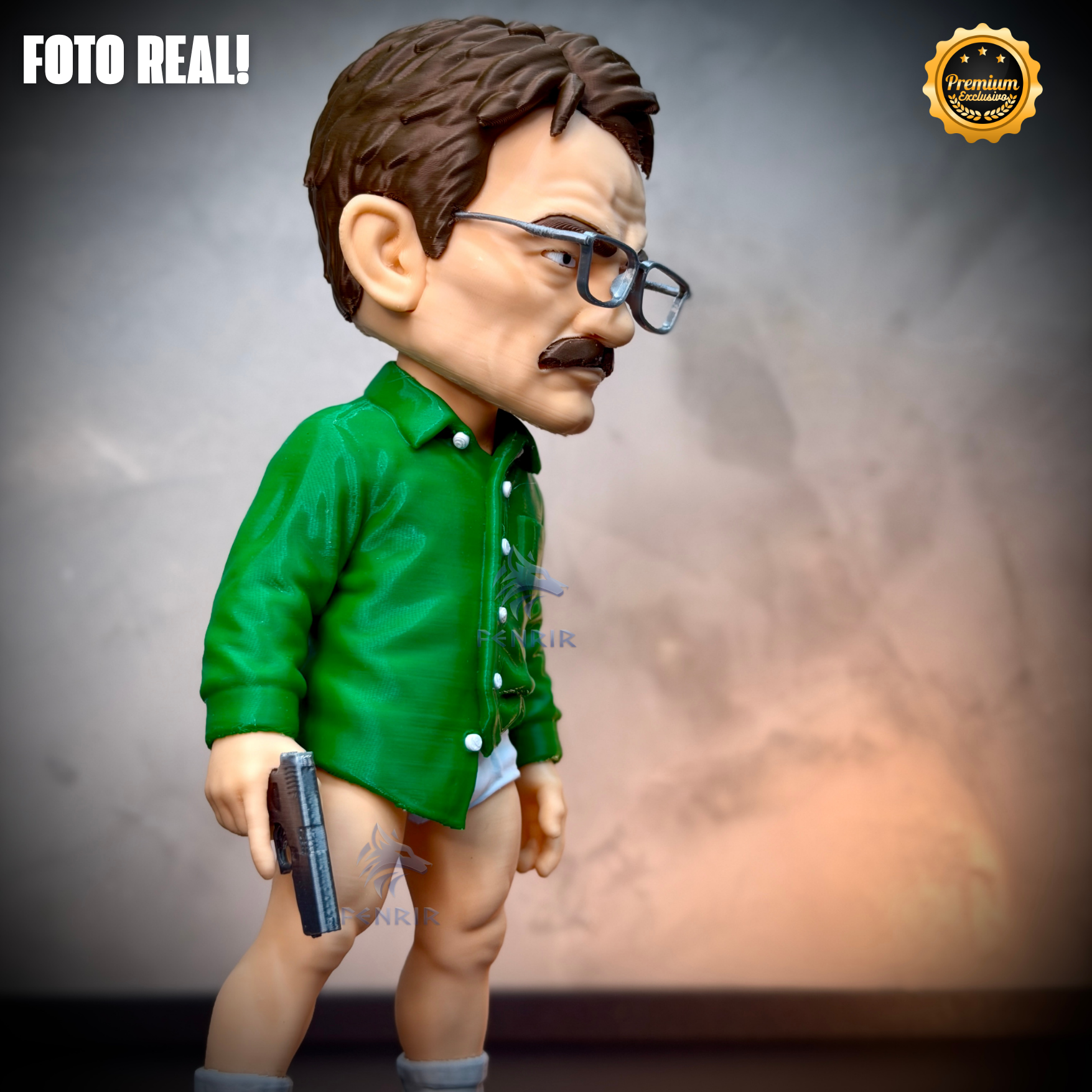 Walter White Episódio Piloto (Figure decorativa Cartoon Fã) estilo Cartoon Montado a mão artesanal EXCLUSIVO FRETE GRÁTIS